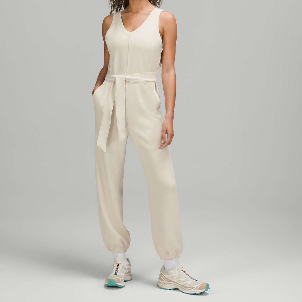 LULULEMON | NWOT Ease of it All V-Neck Jumpsuit in White Opal